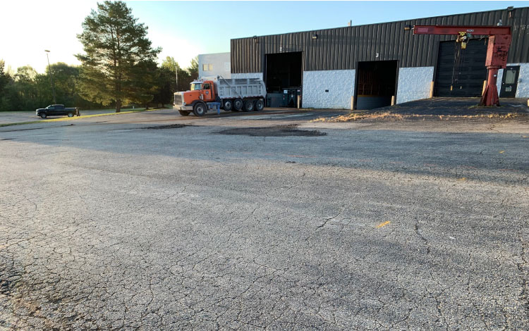 Industrial Parking Lot Before